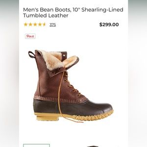 NWOT- Men’s LL Bean bean boots